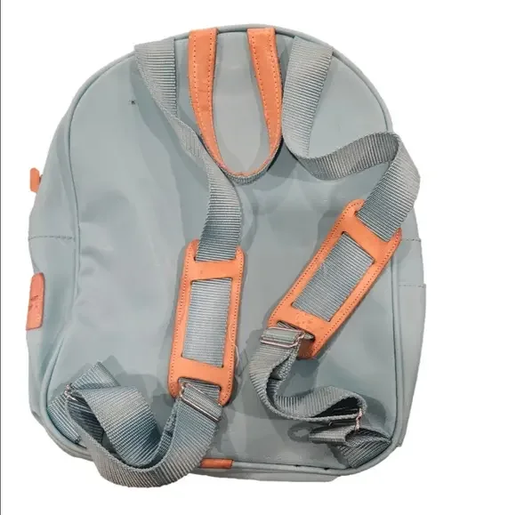 Jon Hart Design Light Blue Backpack w/ Leather Trim | Personalized HMM - Picture 6 of 7